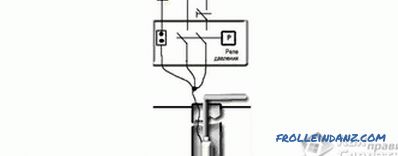 Дијаграм за поврзување со потопна пумпа - приклучување на акумулаторот на пумпата