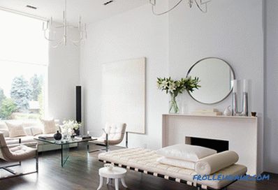 Внатрешноста на дневната соба во стилот на минимализмот - правила и 70 идеи за инспирација