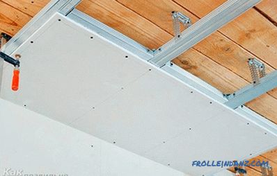 Како да се израмни на таванот со гипс картон - израмнување на таванот со drywall