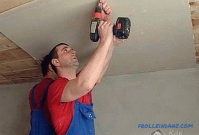 Како да се израмни на таванот со гипс картон - израмнување на таванот со drywall
