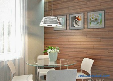 Дизајнот на ѕидовите во кујната - во детали за дизајнот на кујнскиот ѕид + слика