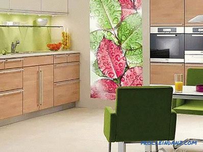 Дизајнот на ѕидовите во кујната - во детали за дизајнот на кујнскиот ѕид + слика