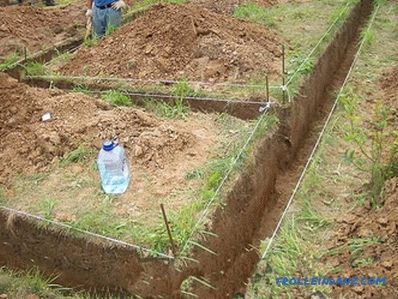 Како да се ископа ровот за основата, водоснабдувањето
