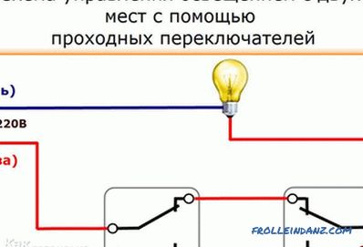 Како да се поврзете премин преку прекинувач - врска + шема